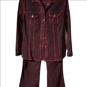 Fibers jeans Barbara Lesser jacket and pants Medium